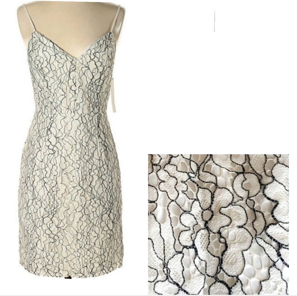 NWT Lord & Taylor Design Lab White Lace Sheath/ Cocktail Dress - Small